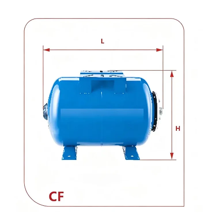 Bể mở rộng màng có thể thay thế ngang dòng CF (Thép cacbon) — 19L đến 100L